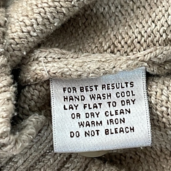 Peter Millar Men’s Shawl Pullover Seaside Sand Sweater Sz M Cotton Flax & Silk - Picture 14 of 15